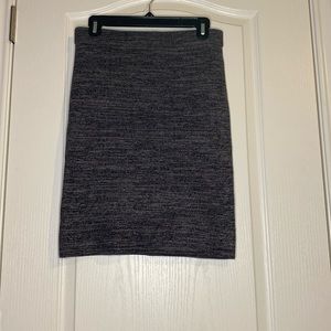 Marled grey pencil skirt